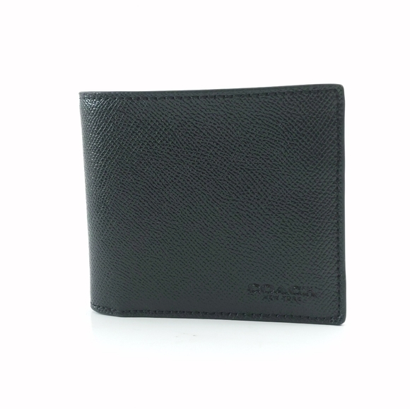 🖤 Men's Coach Billfold Black Leather Wallet - Picture 8 of 8
